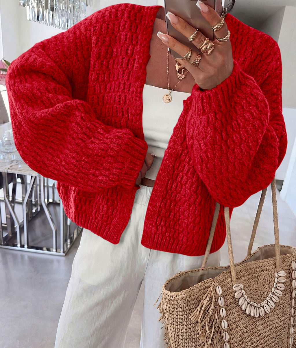 PRETTYGARDEN Women's Fall Cardigan Open Front Chunky Sweaters