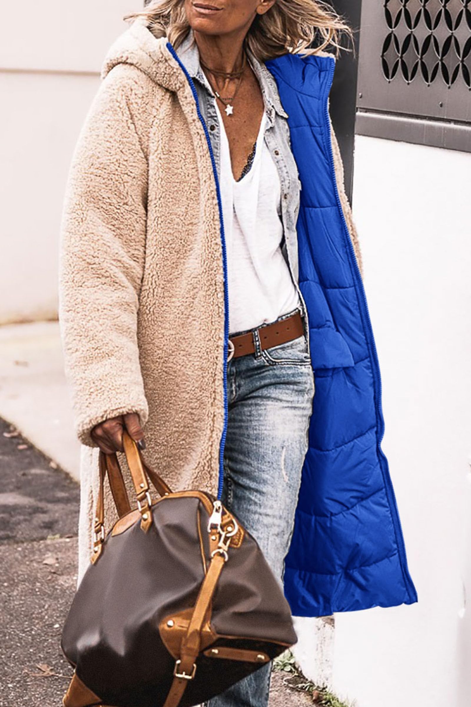 PRETTYGARDEN Women's Winter Fashion Clothes Oversized Shearling Fleece Long Coats Jackets