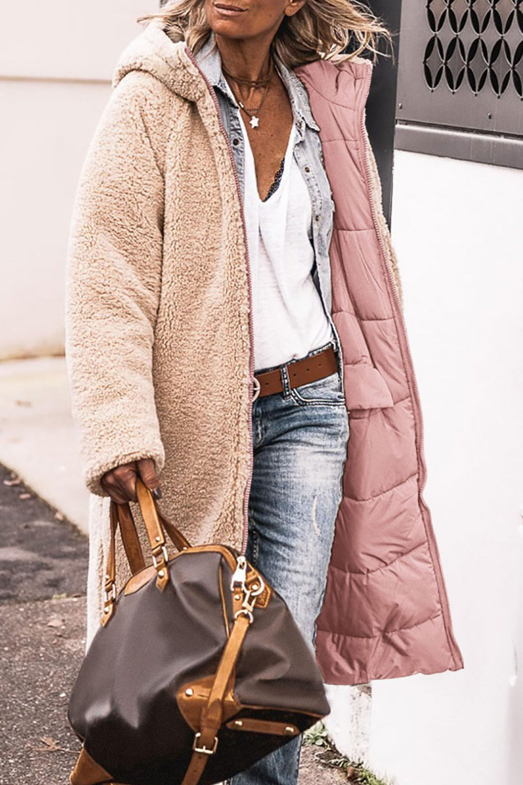 PRETTYGARDEN Women's Winter Fashion Clothes Oversized Shearling Fleece Long Coats Jackets