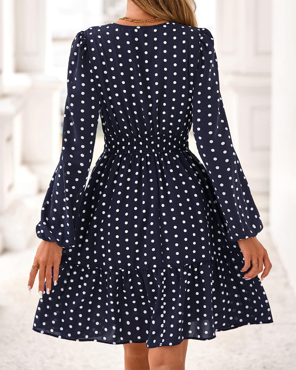 BTFBM Spring Dresses for Women Mini Long Sleeve Elastic Waist Summer Vacation Outfits Floral Wedding Guest Dress