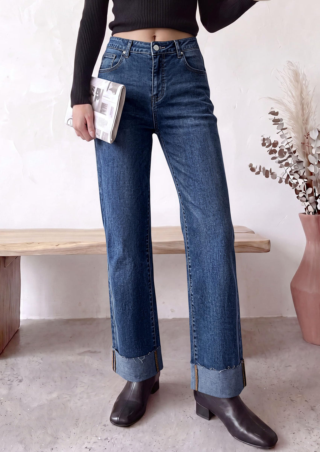 PRETTYGARDEN Women's Baggy Denim Jeans Wide Leg Pants