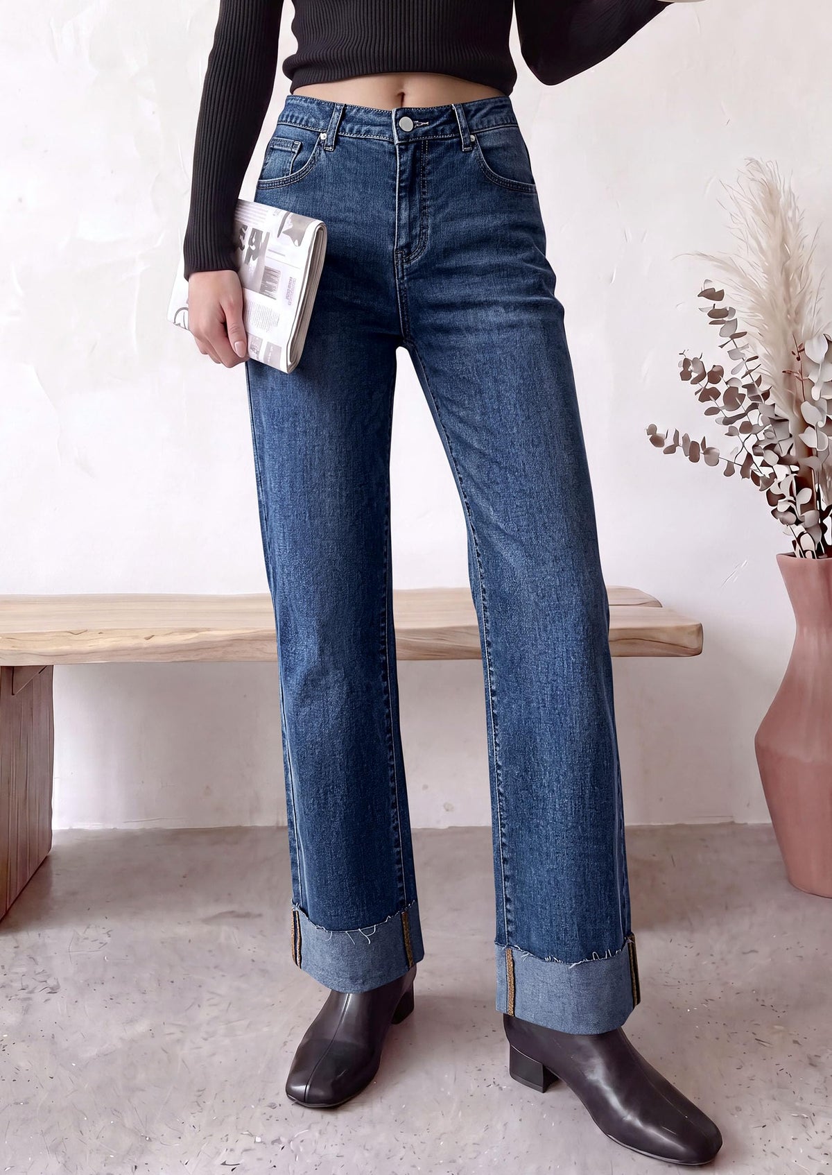 PRETTYGARDEN Women's Baggy Denim Jeans Wide Leg Pants