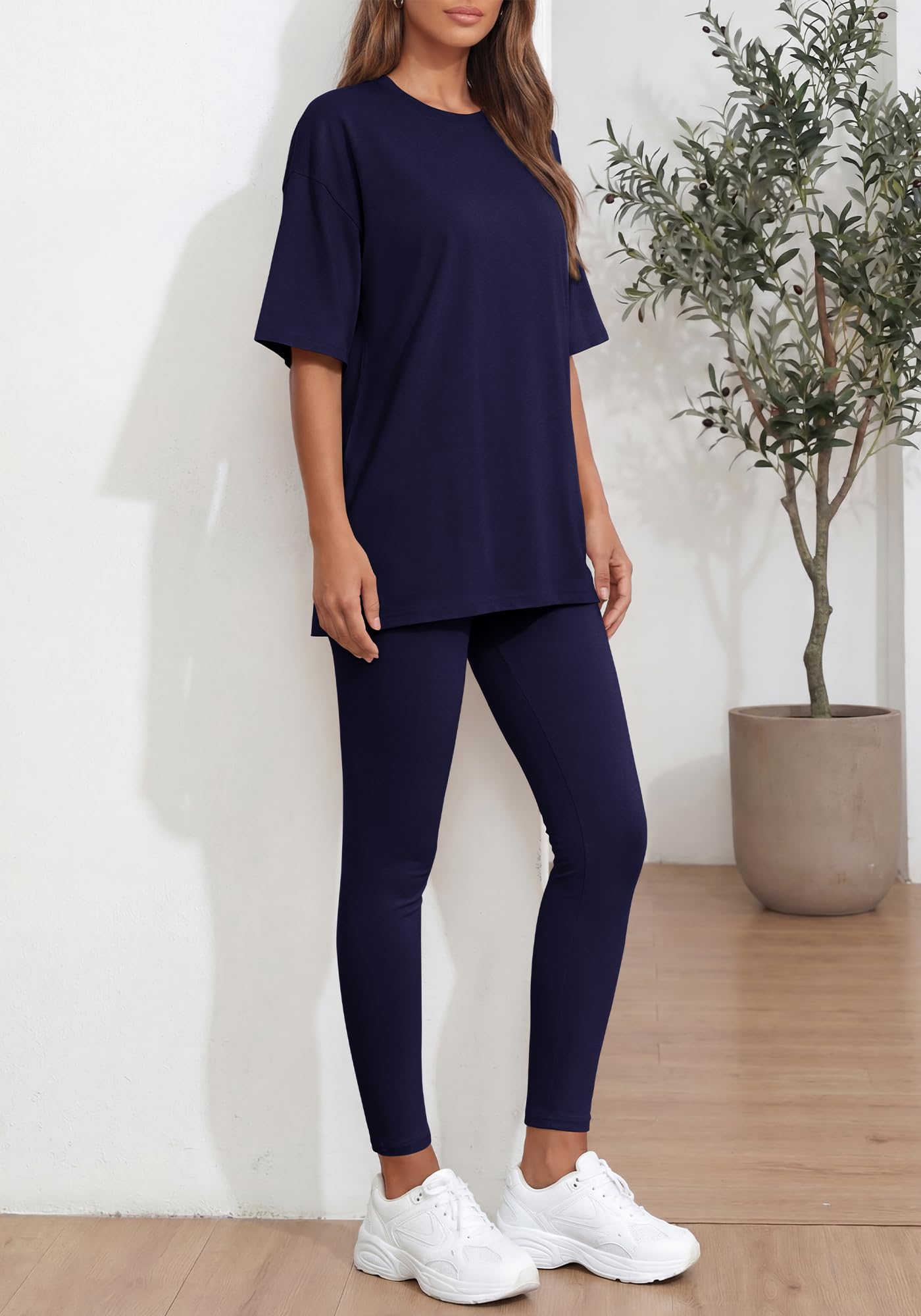 BTFBM Two Piece Lounge Set Women Spring Casual Oversized Shirts Leggings Matching Workout Airport Travel Outfits