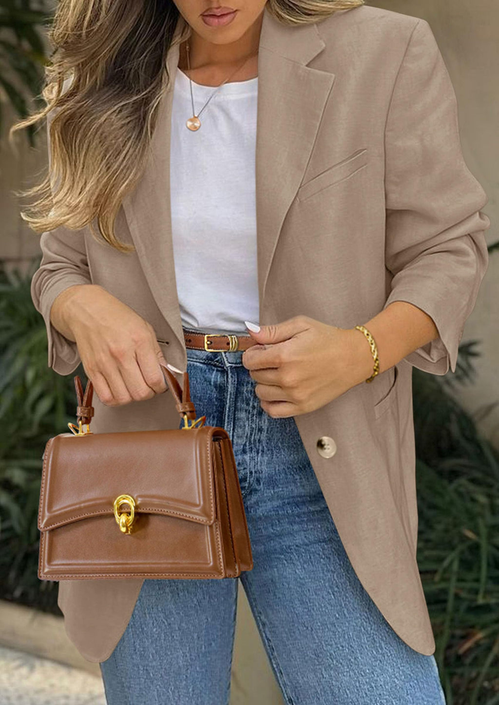 PRETTYGARDEN Blazers for Women Business Casual Long Sleeve Lapel Open Front Suit Jacket Work Blazer with Pockets