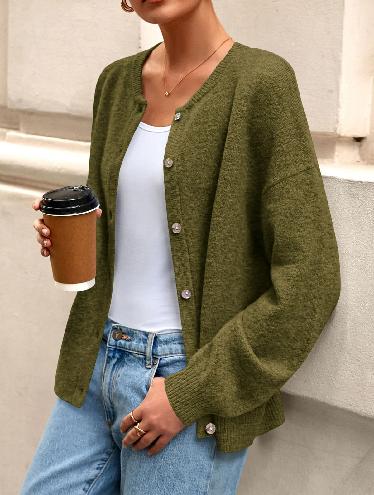 PRETTYGARDEN Womens Long Sleeve Cardigan Sweaters Button Down Knit Tops