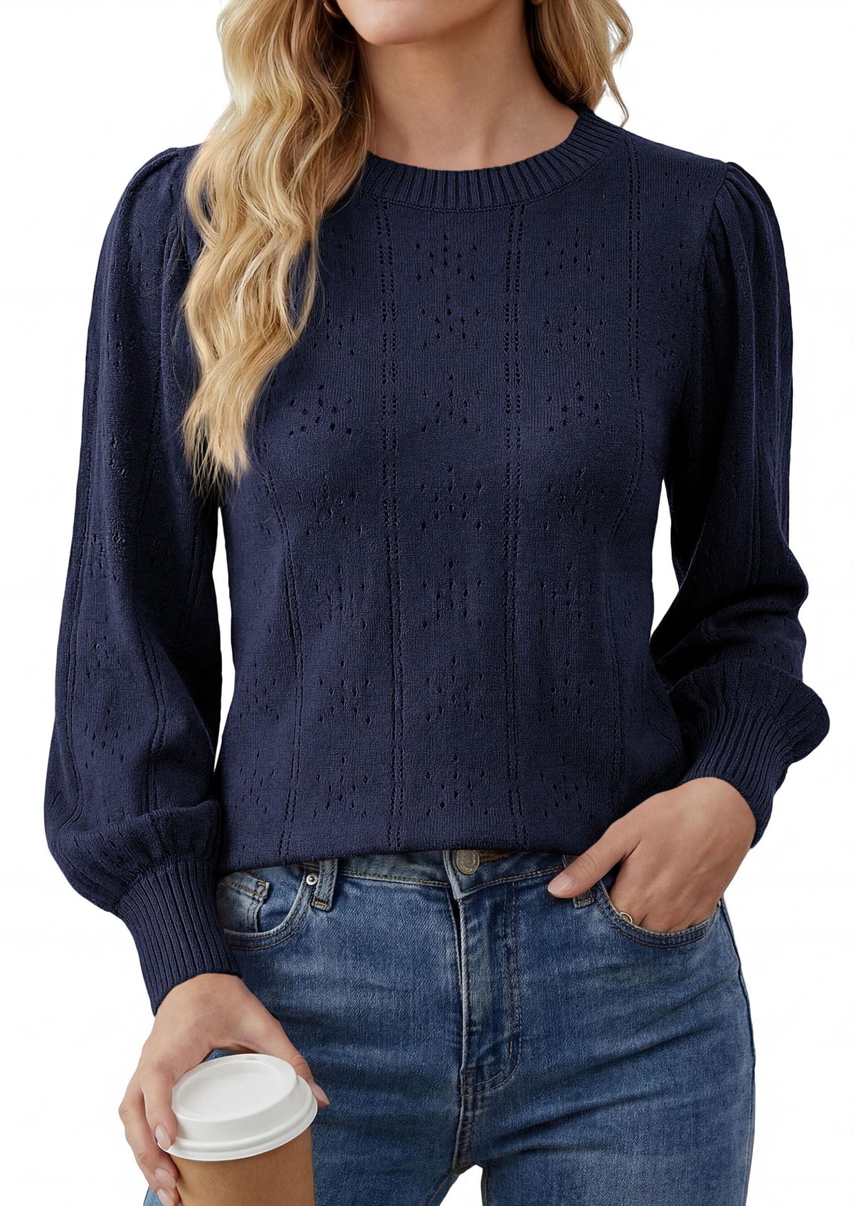 PRETTYGARDEN Women Fall Fashion Hollow Out Holiday Sweaters
