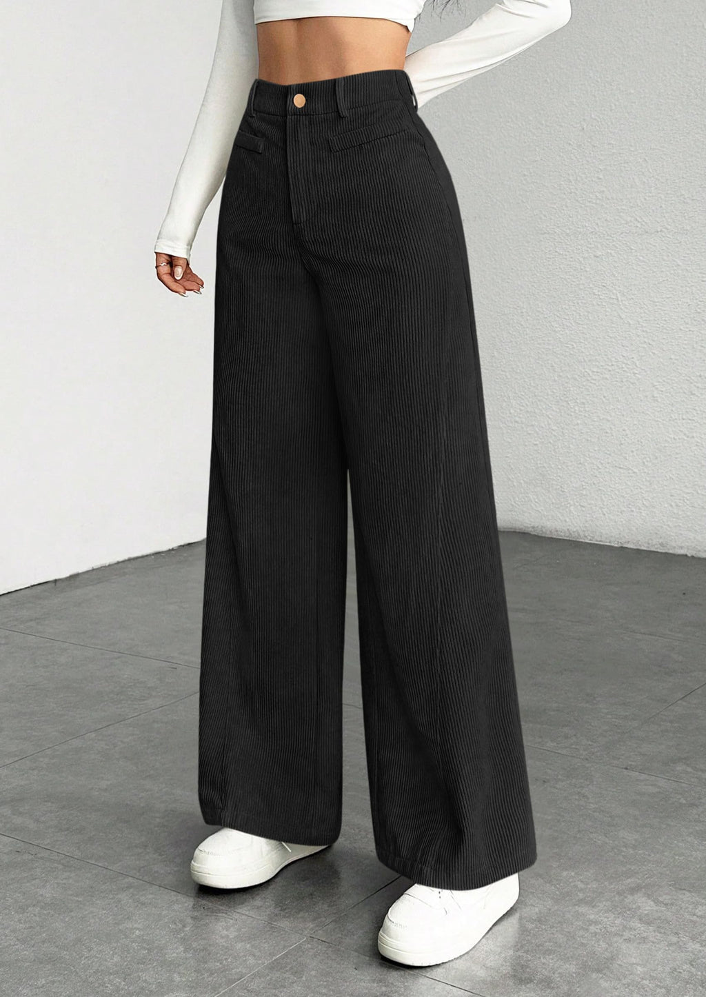 PRETTYGARDEN Women's High Waisted Corduroy Pants Casual