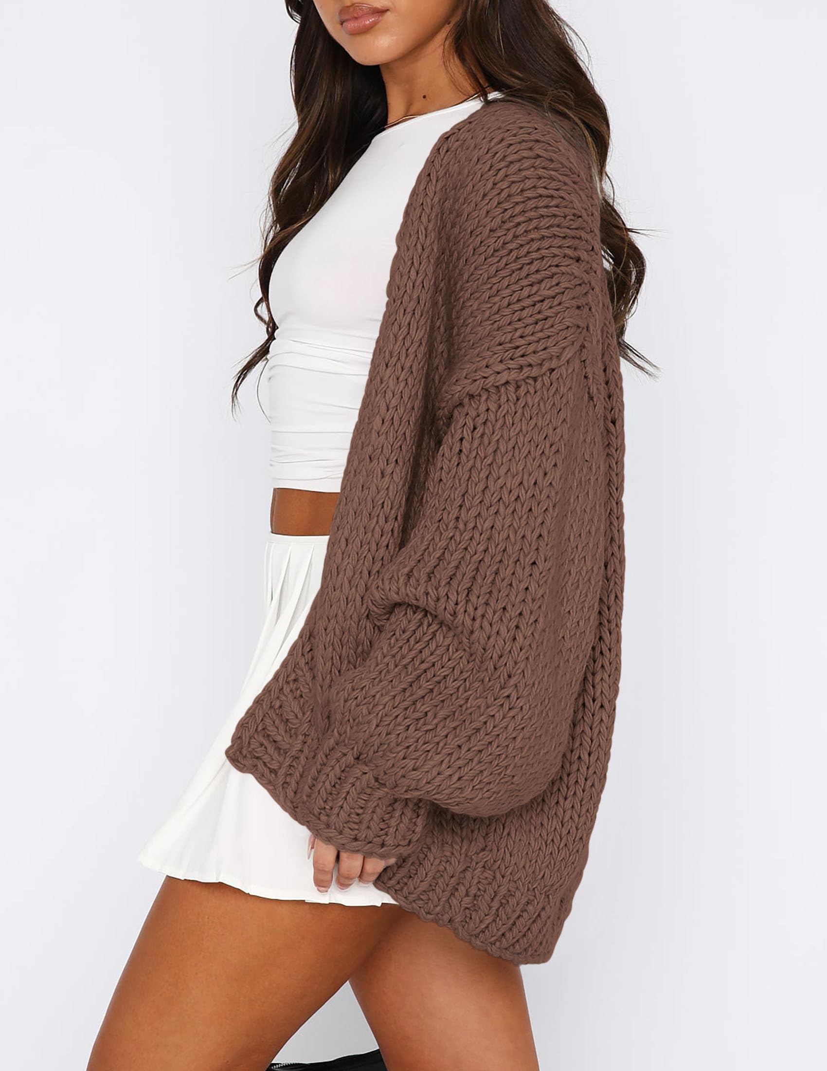 PRETTYGARDEN Cardigan Sweaters for Women Trendy Fall Fashion Long Sleeve Chunky Knit Cardigans Winter Clothing Outfits