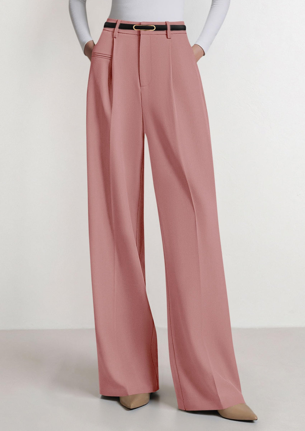 PRETTYGARDEN Womens Wide Leg Dress Pants Business Casual Flowy Work Palazzo Pants High Waisted Slacks Trousers