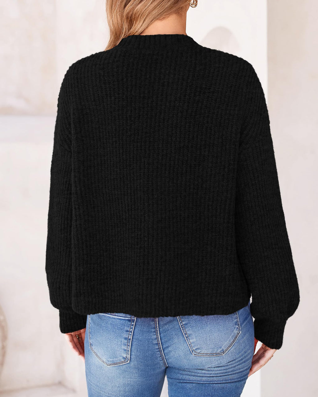 BTFBM Cardigan Sweaters for Women Fall Long Sleeve Button Down Soft Loose Chunky Knit Outwear Cropped Winter Coats