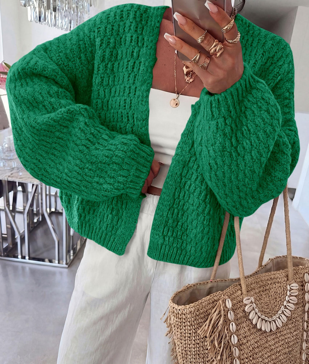 PRETTYGARDEN Women's Fall Cardigan Open Front Chunky Sweaters
