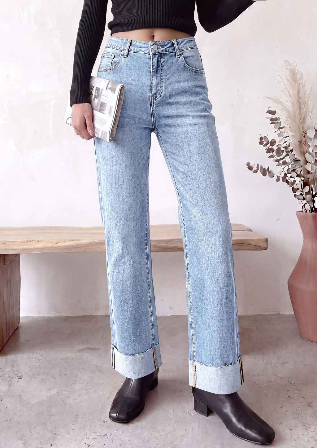 PRETTYGARDEN Women's Baggy Denim Jeans Wide Leg Pants