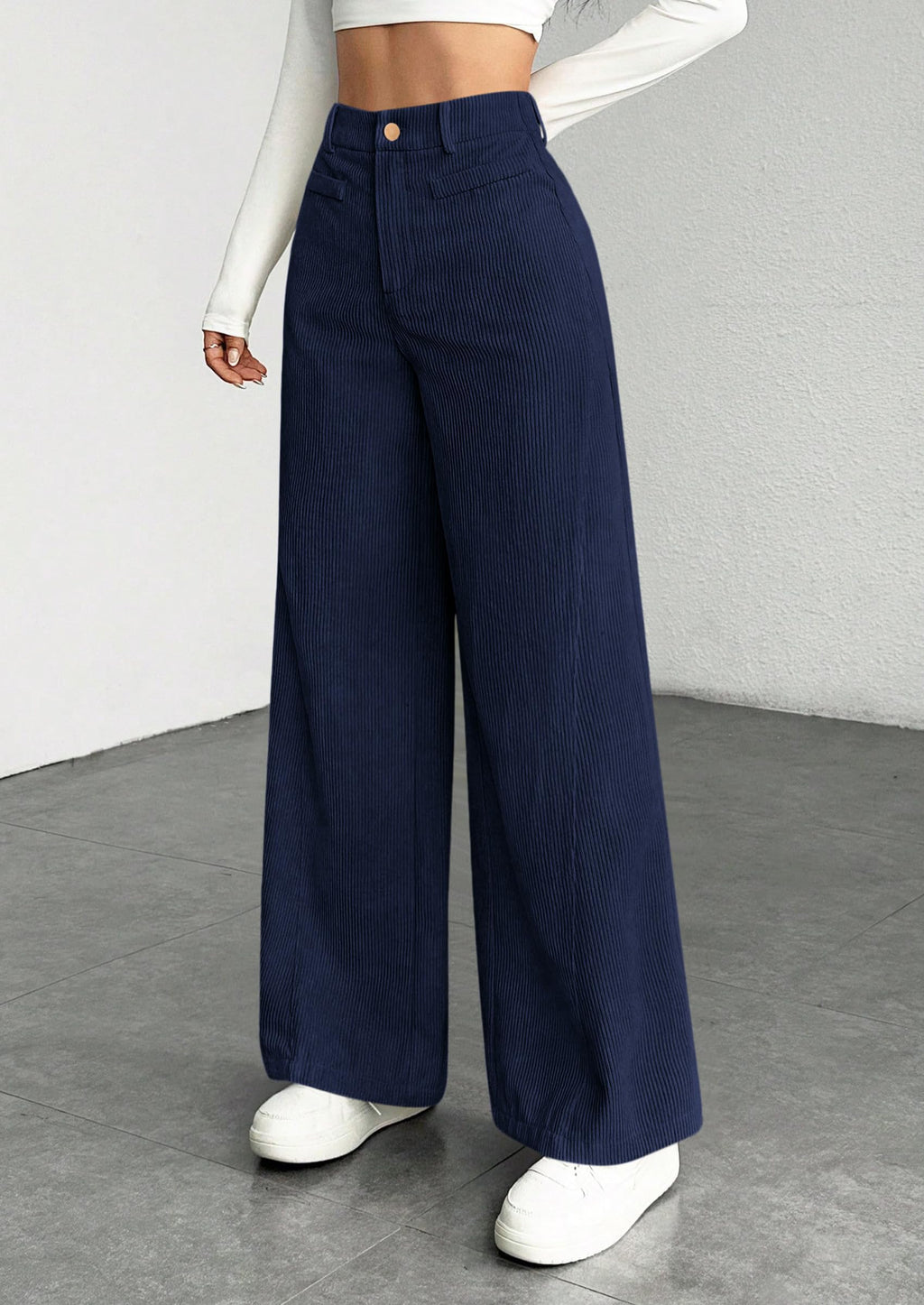 PRETTYGARDEN Women's High Waisted Corduroy Pants Casual