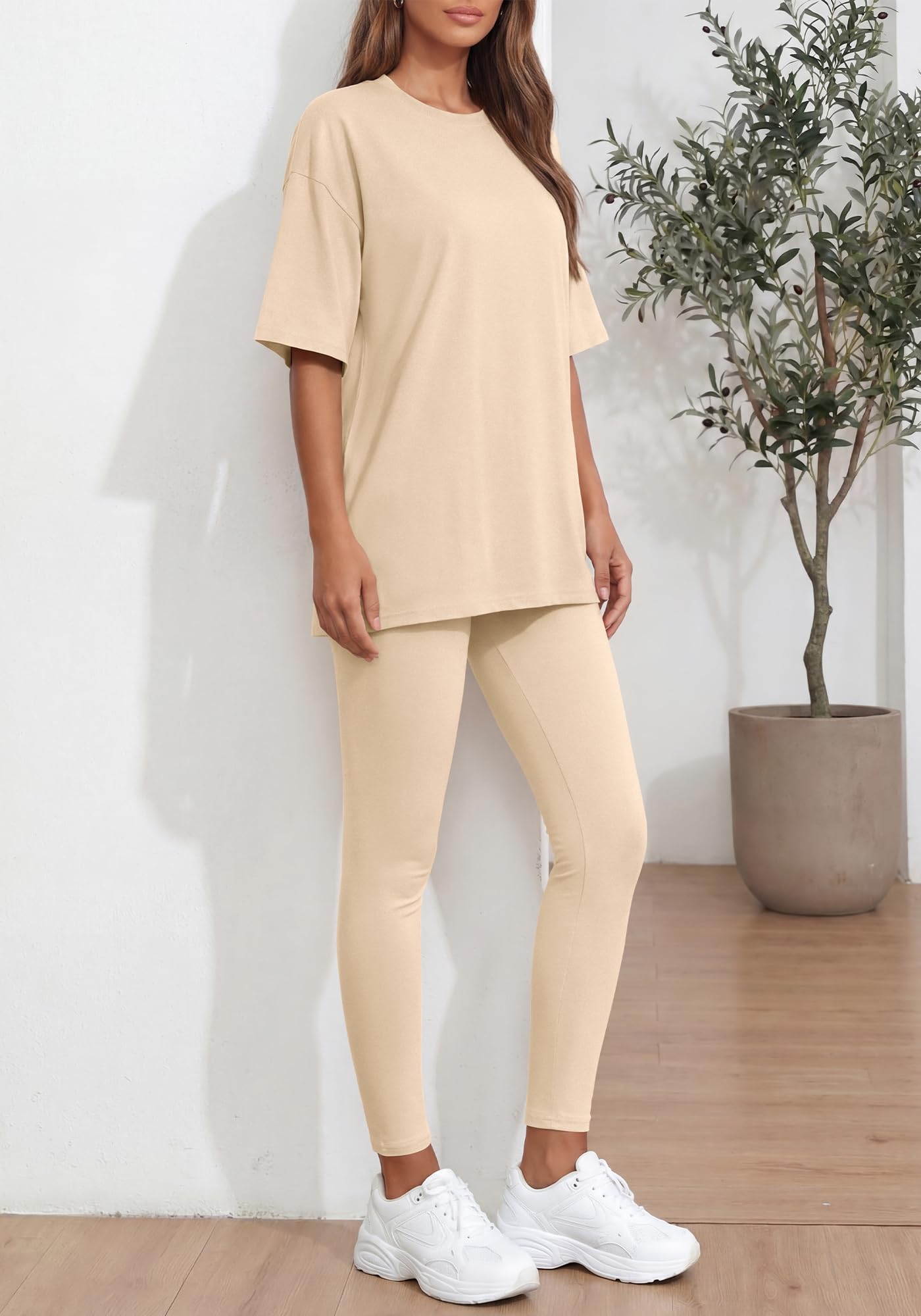 BTFBM Two Piece Lounge Set Women Spring Casual Oversized Shirts Leggings Matching Workout Airport Travel Outfits
