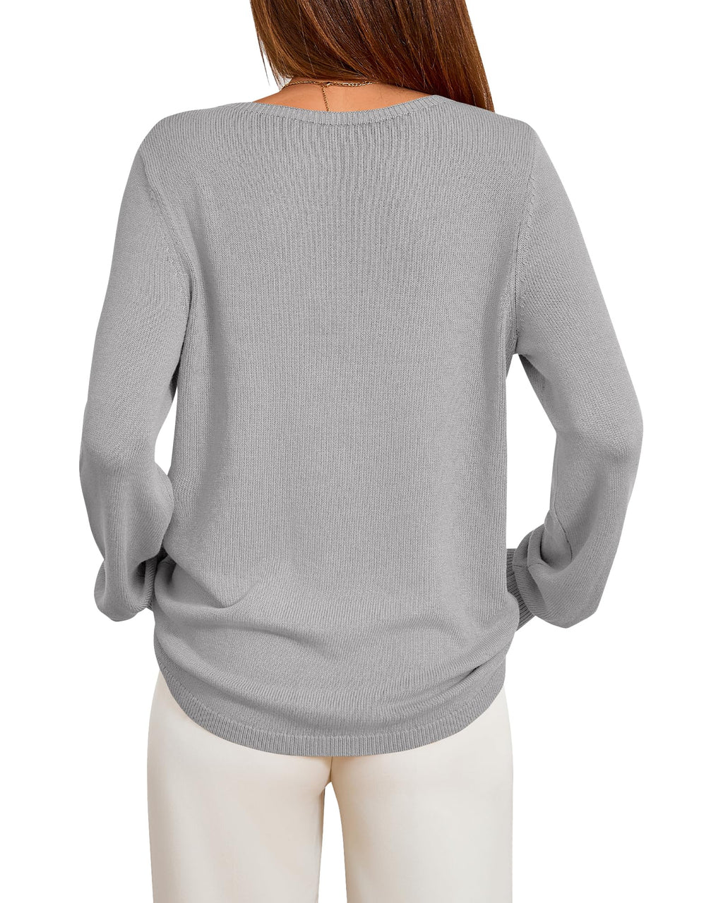 BTFBM Womens Long Sleeve Crew Neck Sweaters Spring Casual Classic Soft Loose Fit Basic Pullover Jumper Knit Top