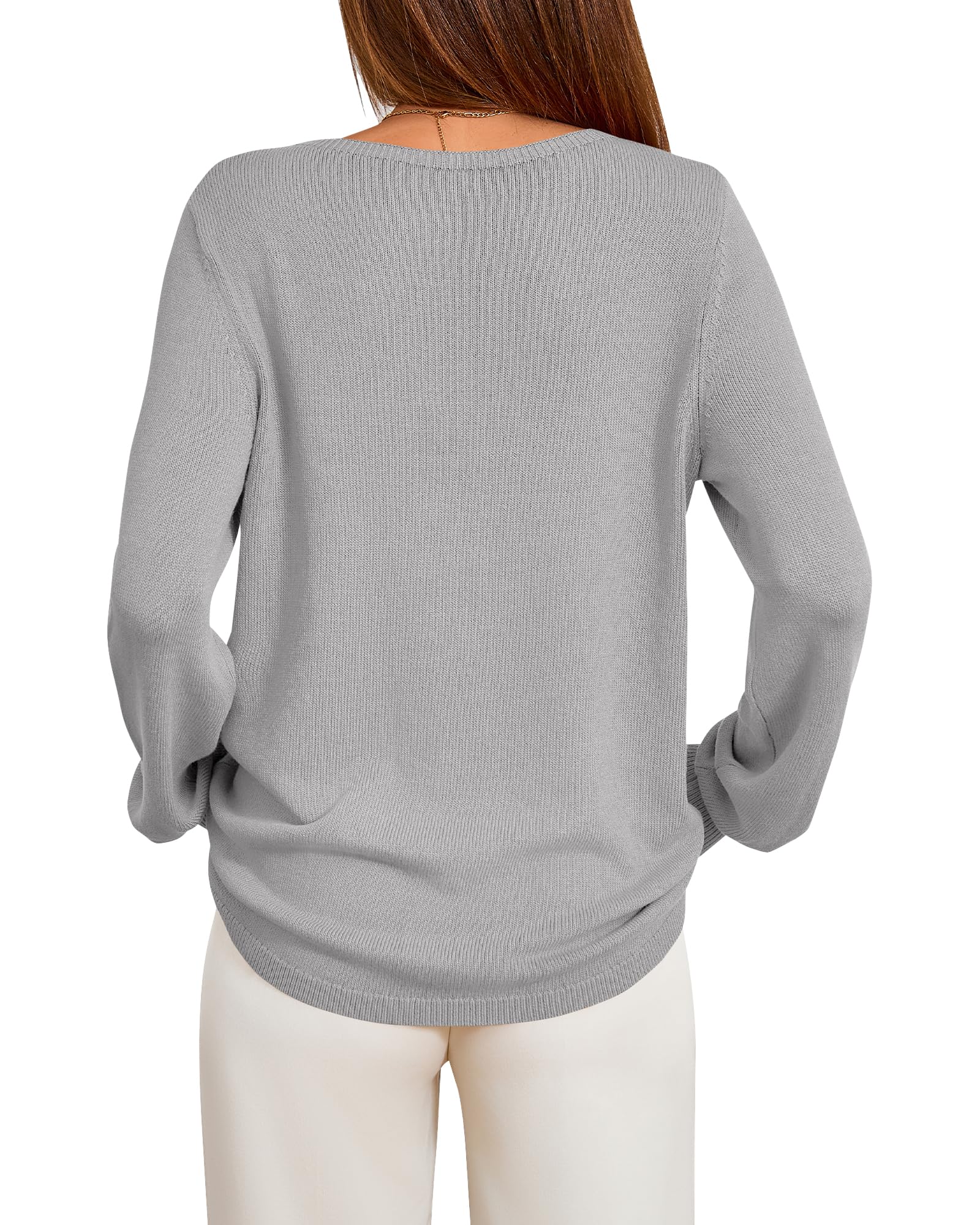 BTFBM Womens Long Sleeve Crew Neck Sweaters Spring Casual Classic Soft Loose Fit Basic Pullover Jumper Knit Top