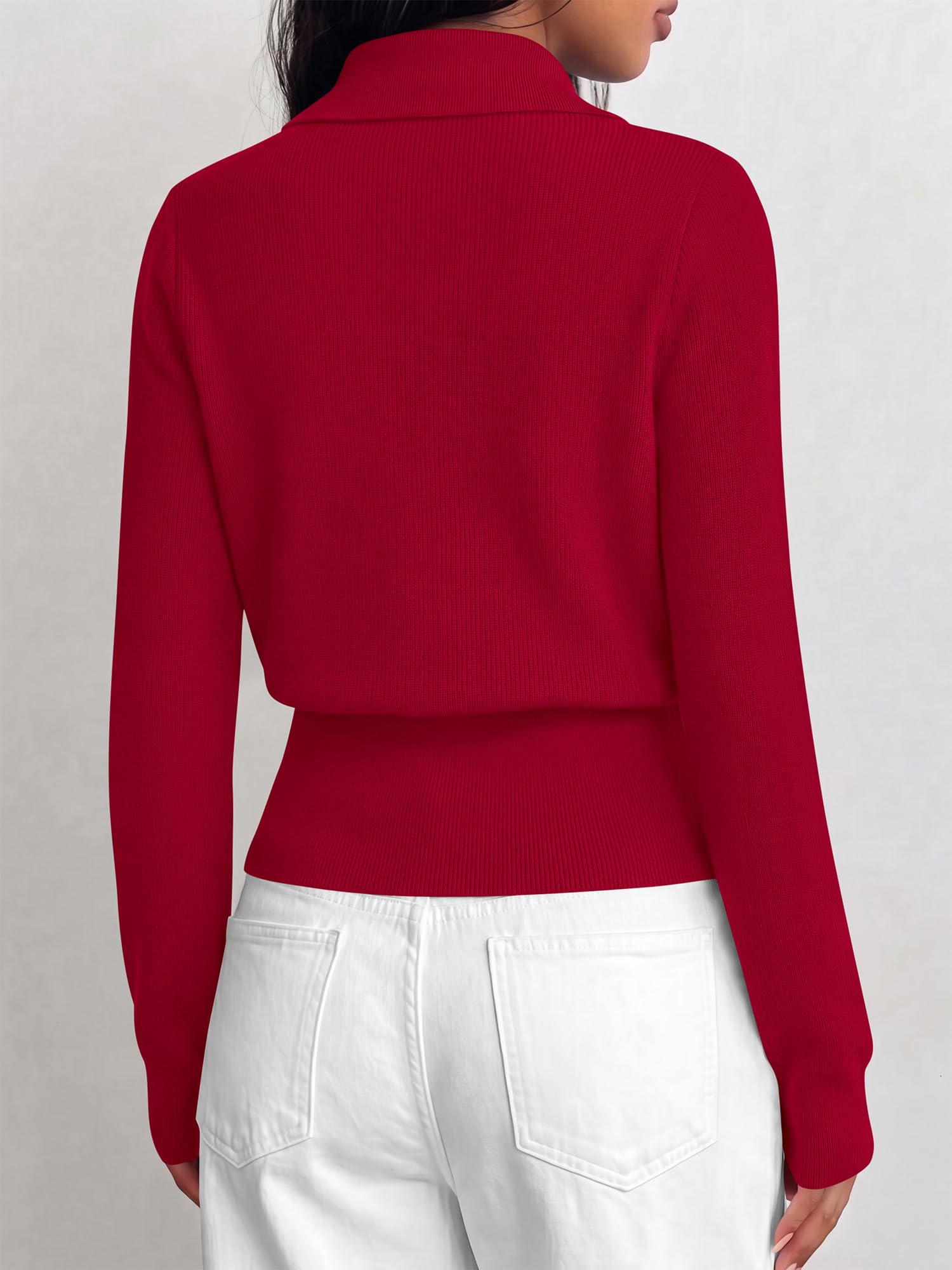BTFBM Women Long Sleeve Lightweight Cardigans Knitted Button Down Shirts Lapel V Neck, Cropped Sweaters, Slim Fit, Ribbed, Y2K Going Out Tops, Business Casual Outfits, Spring, Fall, Winter Layering