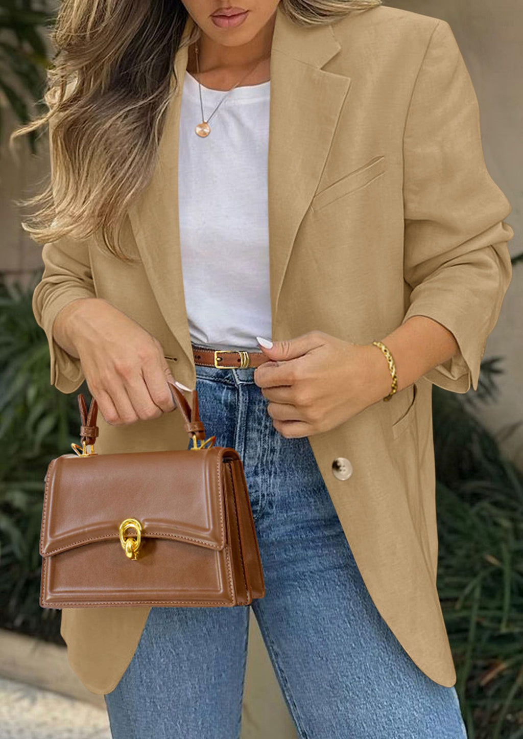 PRETTYGARDEN Blazers for Women Business Casual Long Sleeve Lapel Open Front Suit Jacket Work Blazer with Pockets