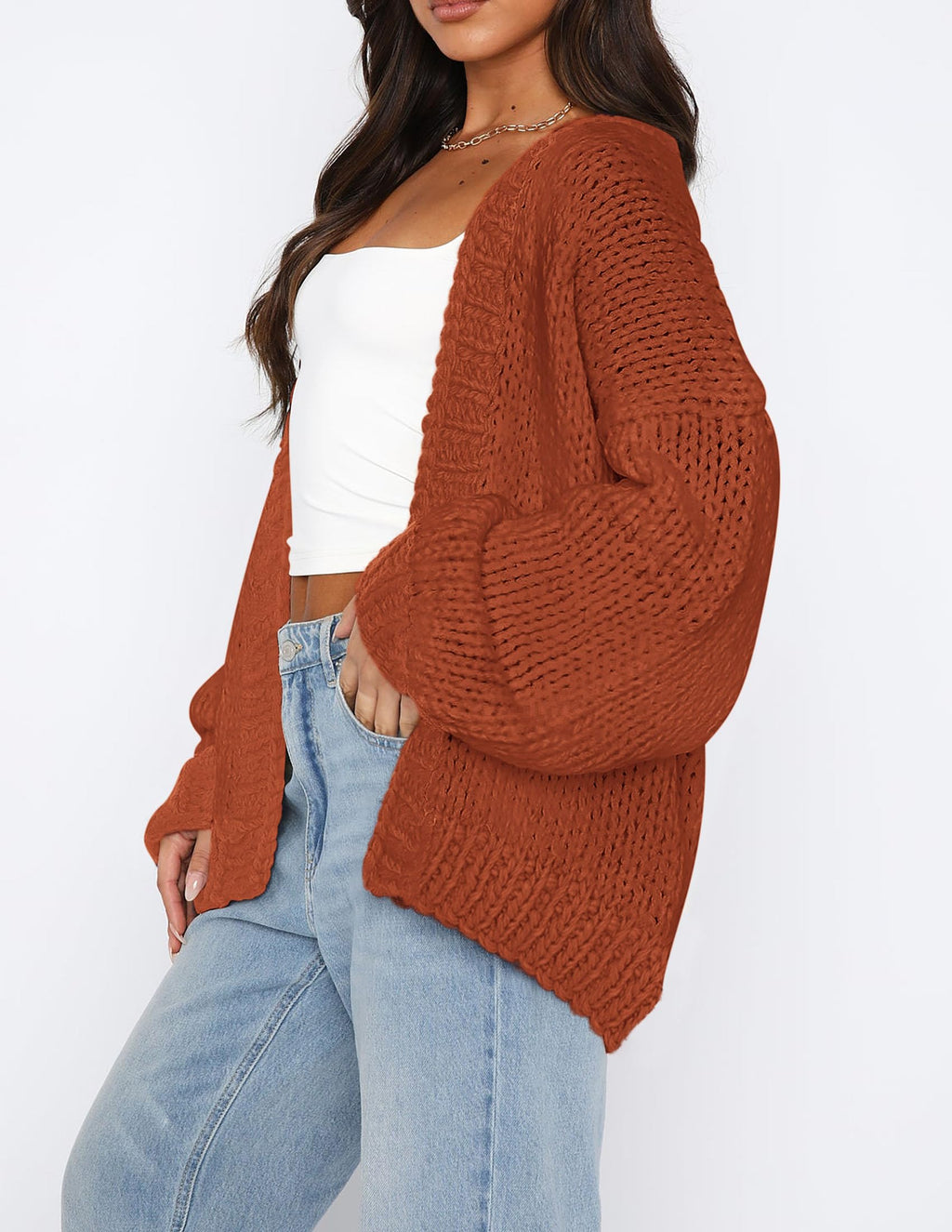 PRETTYGARDEN Cardigan Sweaters for Women Trendy Fall Fashion Long Sleeve Chunky Knit Cardigans Winter Clothing Outfits