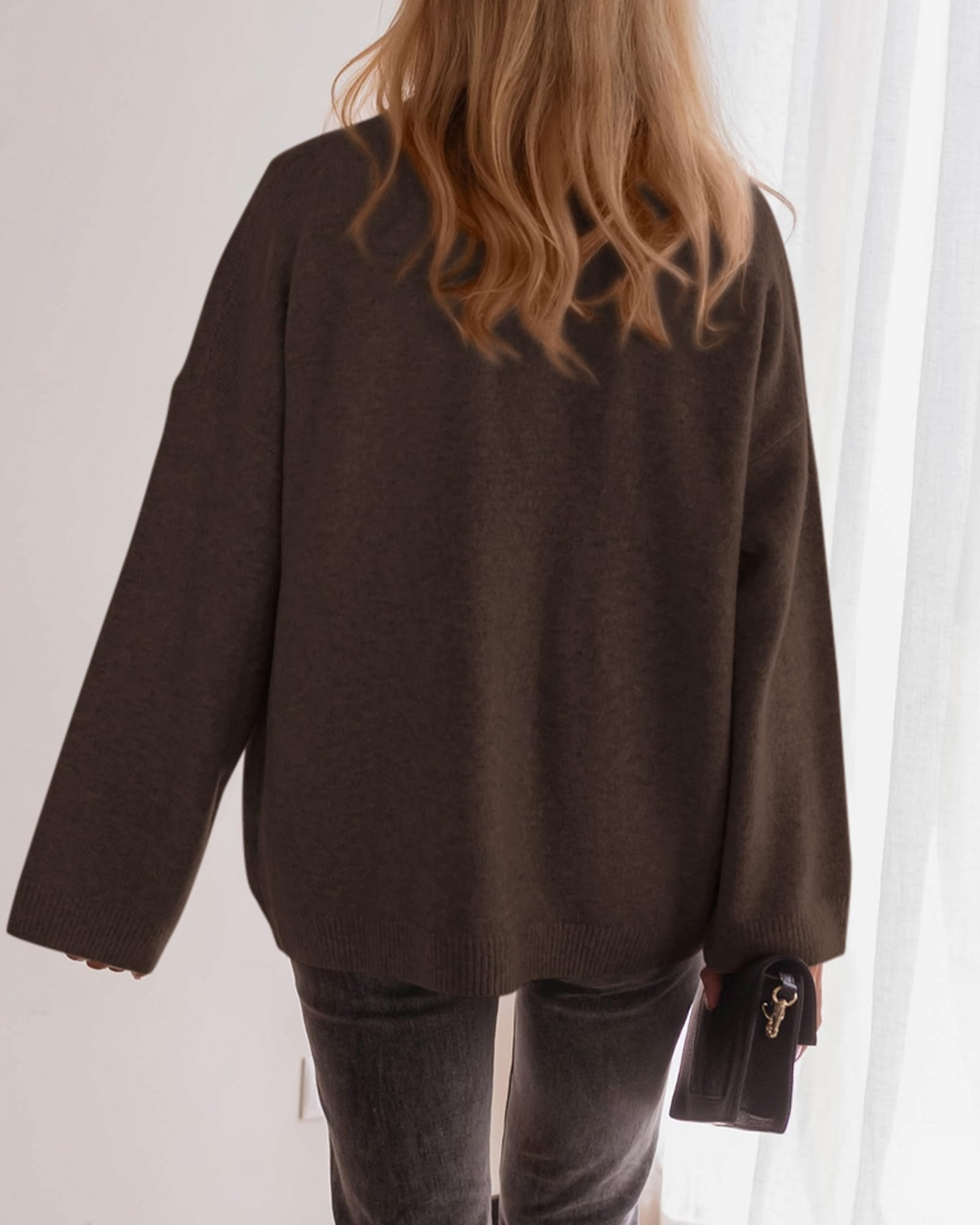 BTFBM Oversized Cardigan Sweaters for Women Trendy Fall Fashion Button Down Long Sleeve Chunky Knit Cardigans