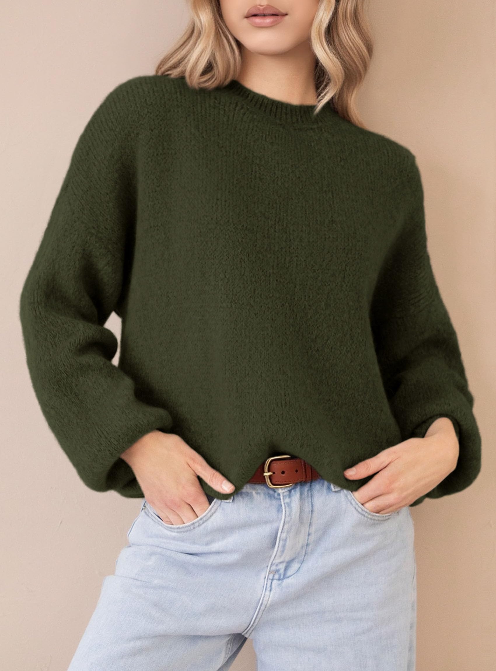 PRETTYGARDEN Women's Fall Oversized Sweaters Dressy Casual Long Sleeve Chunky Knit Winter Pullover Tops 2026 Holiday Outfits