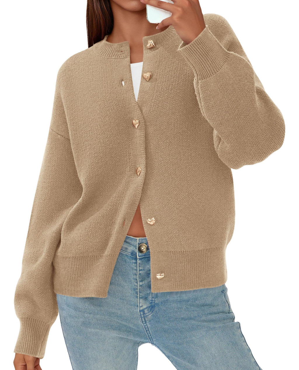 PRETTYGARDEN Cardigan for Women Fall Fashion Long Sleeve Trendy Button Down Work Office Sweaters Cute Winter Jacket