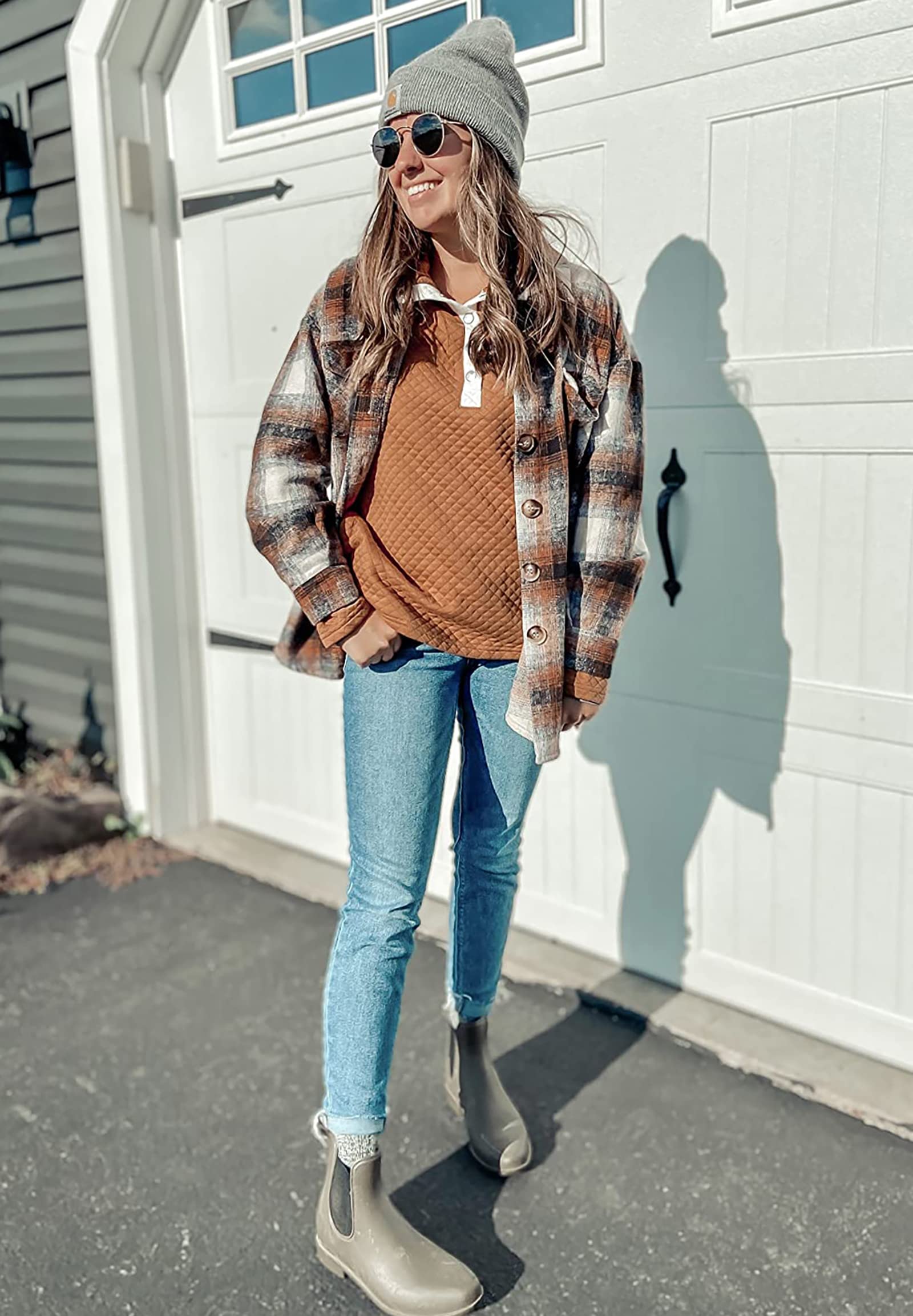 BTFBM Women Fashion Quilted Pattern Lightweight Zipper Long Sleeve Plain Casual Ladies Sweatshirts Pullovers Shirts Tops