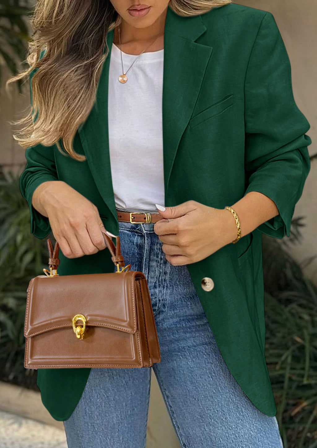 PRETTYGARDEN Blazers for Women Business Casual Long Sleeve Lapel Open Front Suit Jacket Work Blazer with Pockets