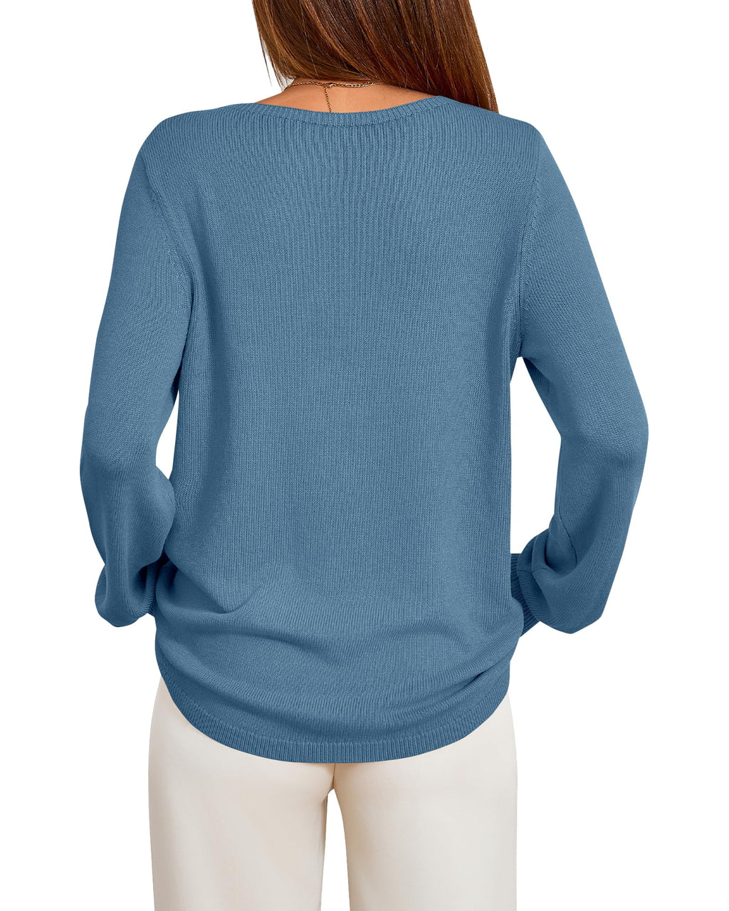 BTFBM Womens Long Sleeve Crew Neck Sweaters Spring Casual Classic Soft Loose Fit Basic Pullover Jumper Knit Top