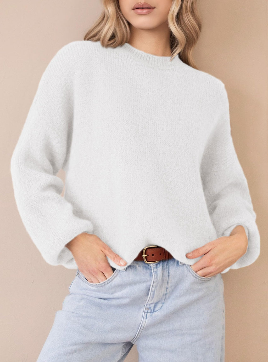 PRETTYGARDEN Women's Fall Oversized Sweaters Dressy Casual Long Sleeve Chunky Knit Winter Pullover Tops 2026 Holiday Outfits