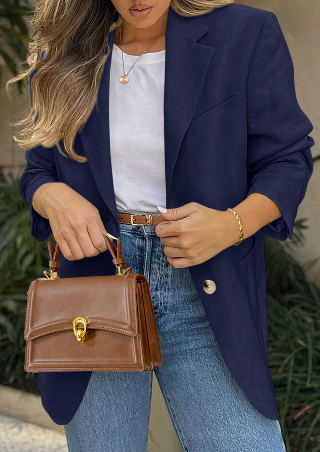 PRETTYGARDEN Blazers for Women Business Casual Long Sleeve Lapel Open Front Suit Jacket Work Blazer with Pockets