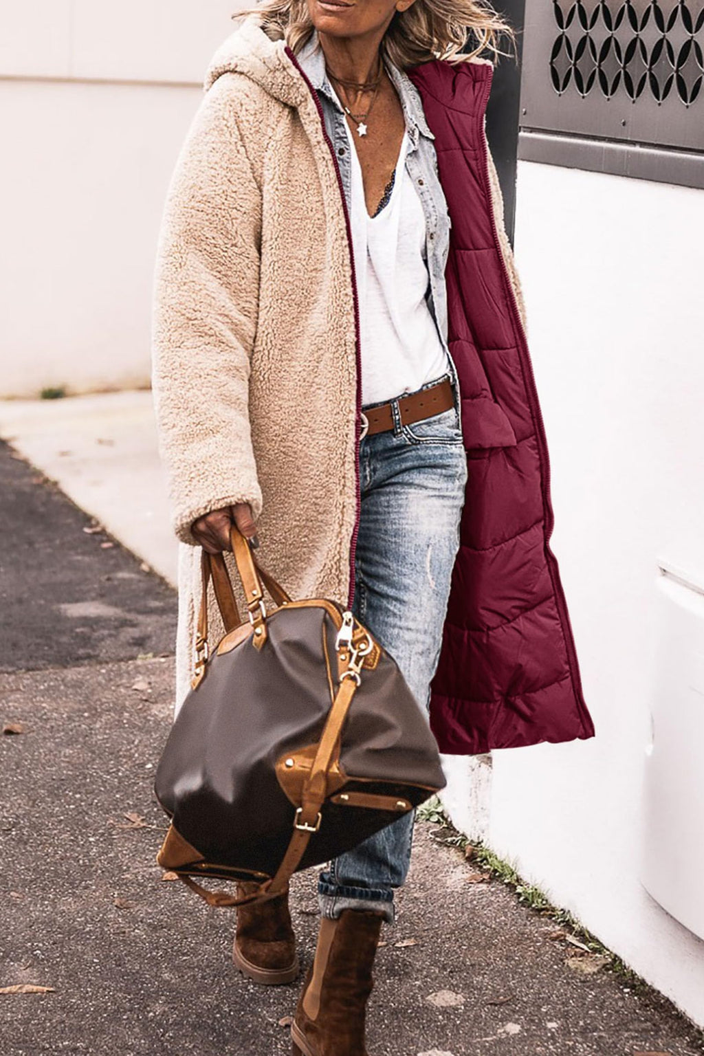 PRETTYGARDEN Women's Winter Fashion Clothes Oversized Shearling Fleece Long Coats Jackets