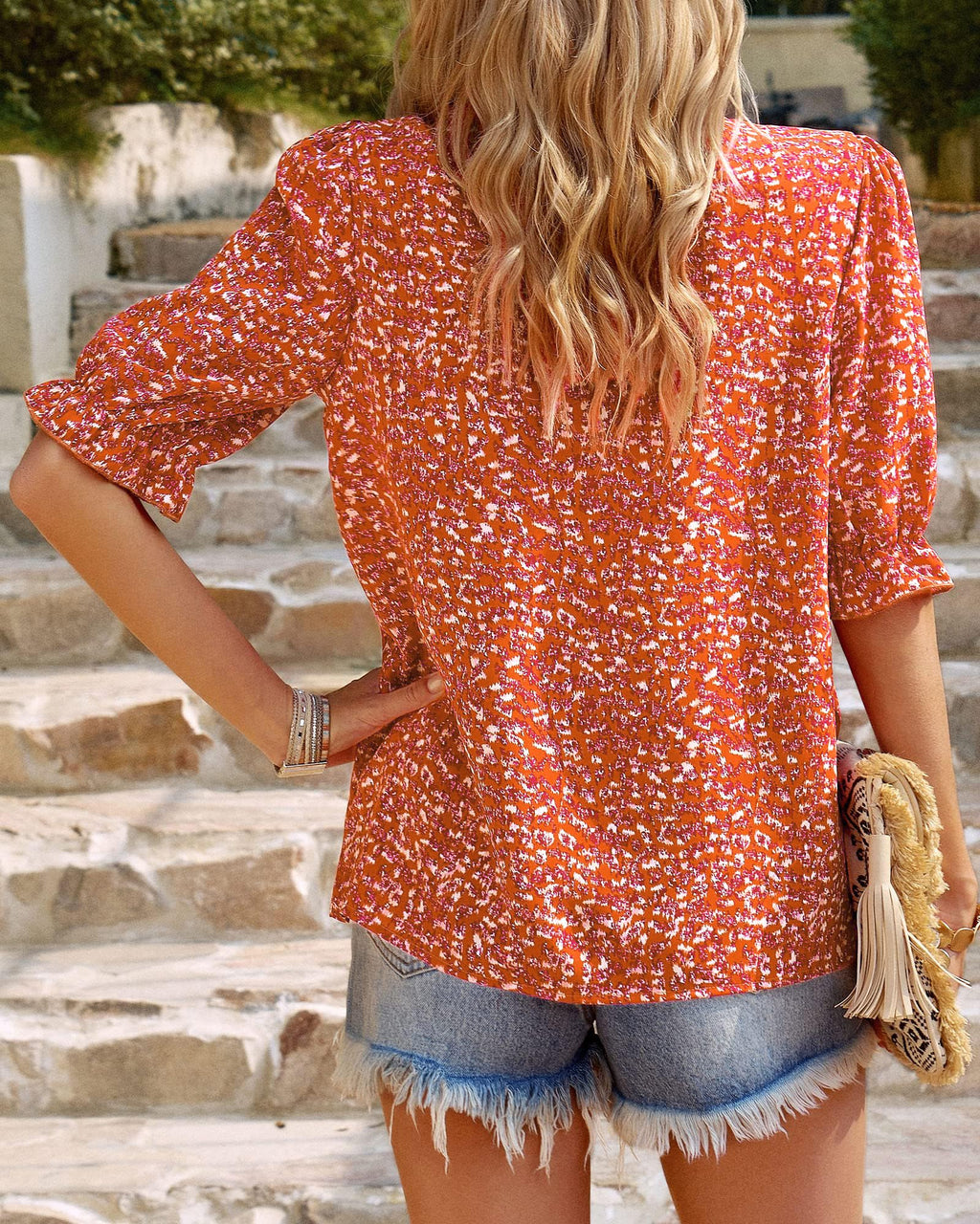 FreshPretty Women's Dressy Casual Blouses Business Work Tops Lace Trim Short Sleeve Office Shirts Summer Spring Outfits