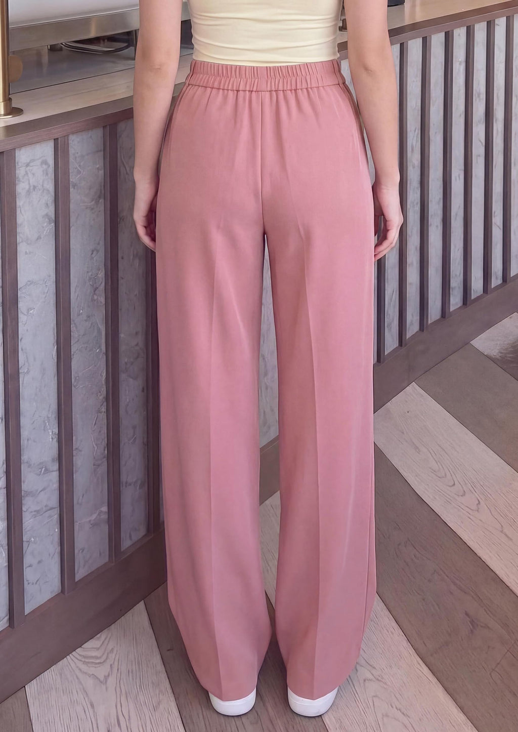 PRETTYGARDEN Women's Wide Leg Work Dress Pants Trousers | Palazzo Pant with Pockets, Lightweight Flowy, High Elastic Waistband, Office Wear, Business Casual Outfits, Fashion Clothing