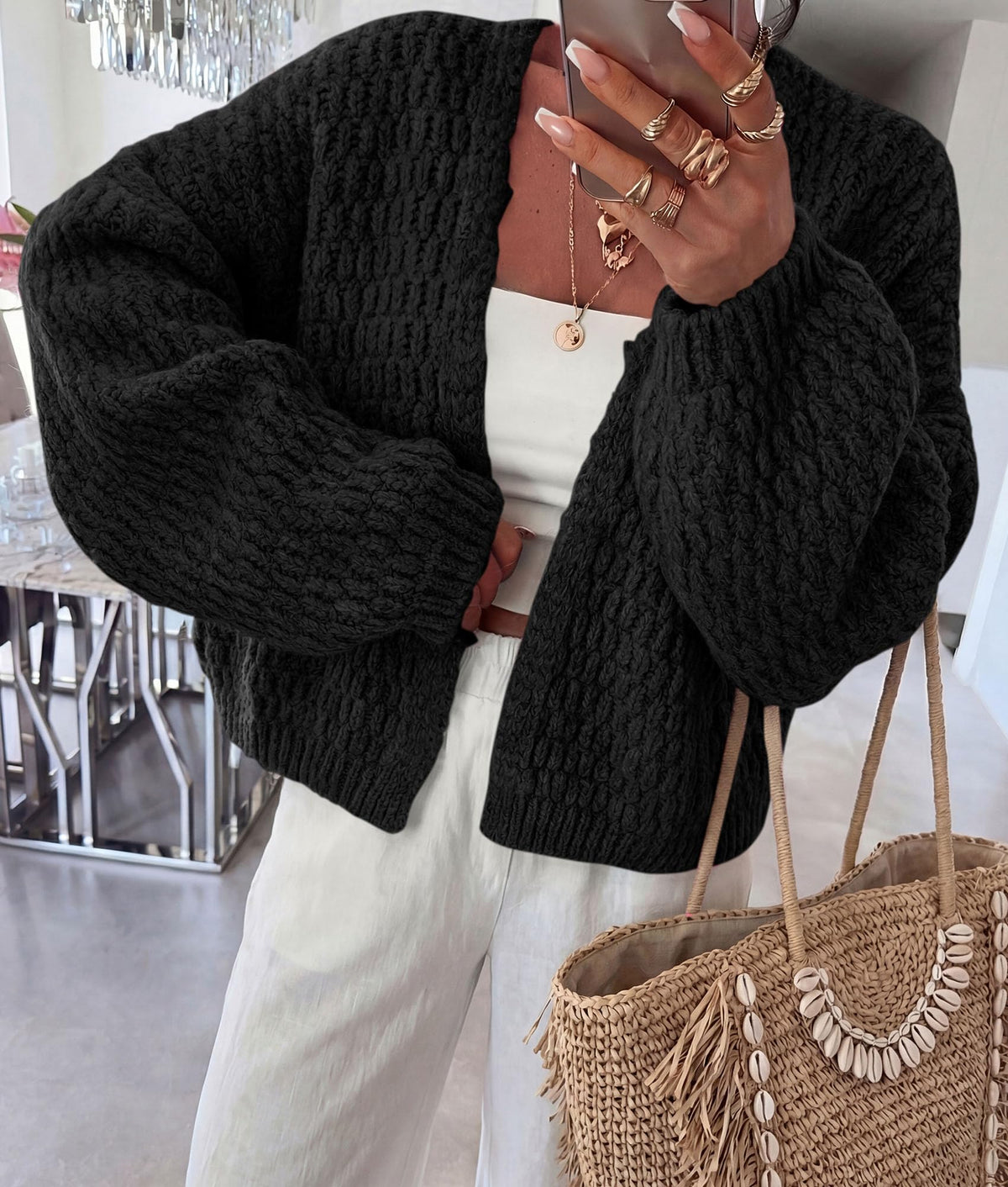 PRETTYGARDEN Women's Fall Cardigan Open Front Chunky Sweaters
