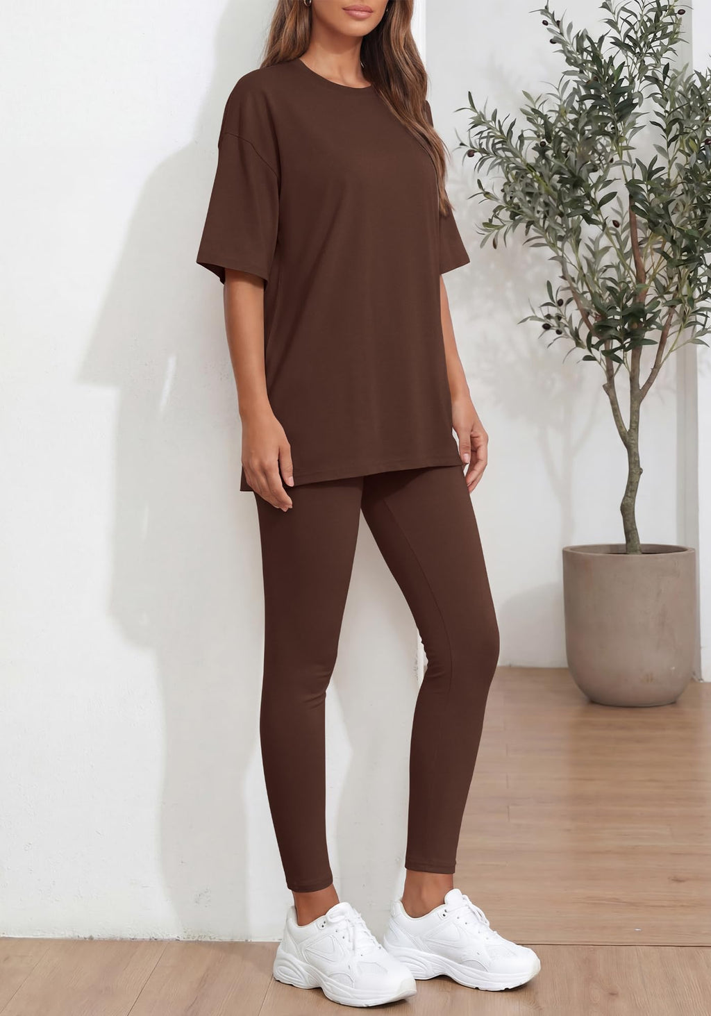 BTFBM Two Piece Lounge Set Women Spring Casual Oversized Shirts Leggings Matching Workout Airport Travel Outfits