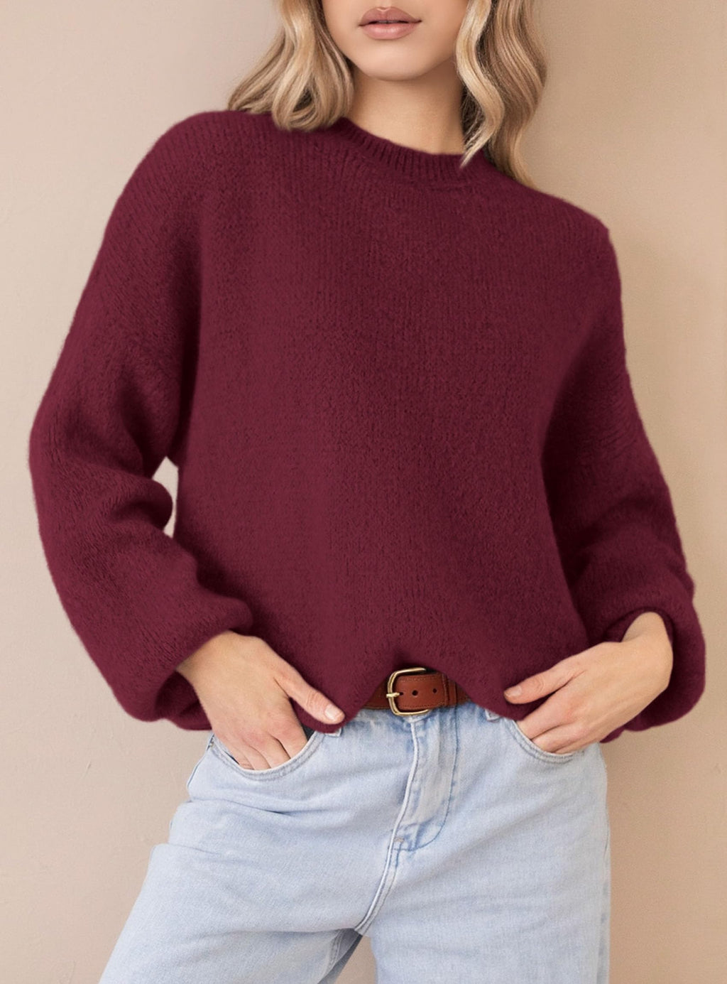 PRETTYGARDEN Women's Fall Oversized Sweaters Dressy Casual Long Sleeve Chunky Knit Winter Pullover Tops 2026 Holiday Outfits
