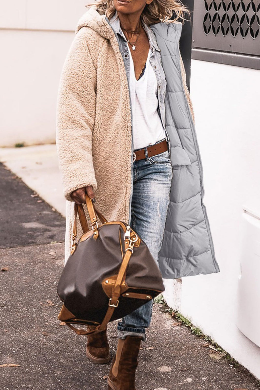 PRETTYGARDEN Women's Winter Fashion Clothes Oversized Shearling Fleece Long Coats Jackets