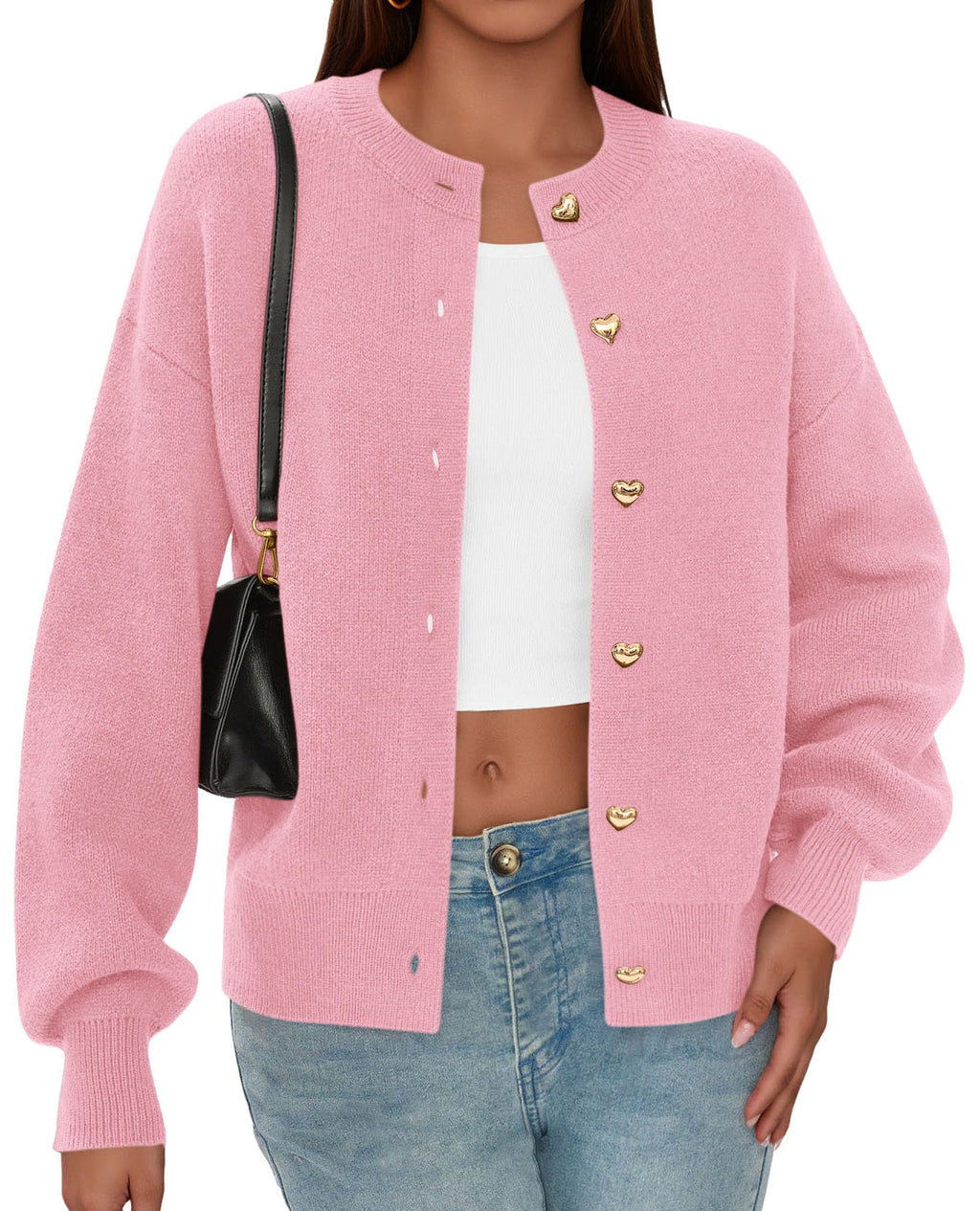 PRETTYGARDEN Cardigan for Women Fall Fashion Long Sleeve Trendy Button Down Work Office Sweaters Cute Winter Jacket