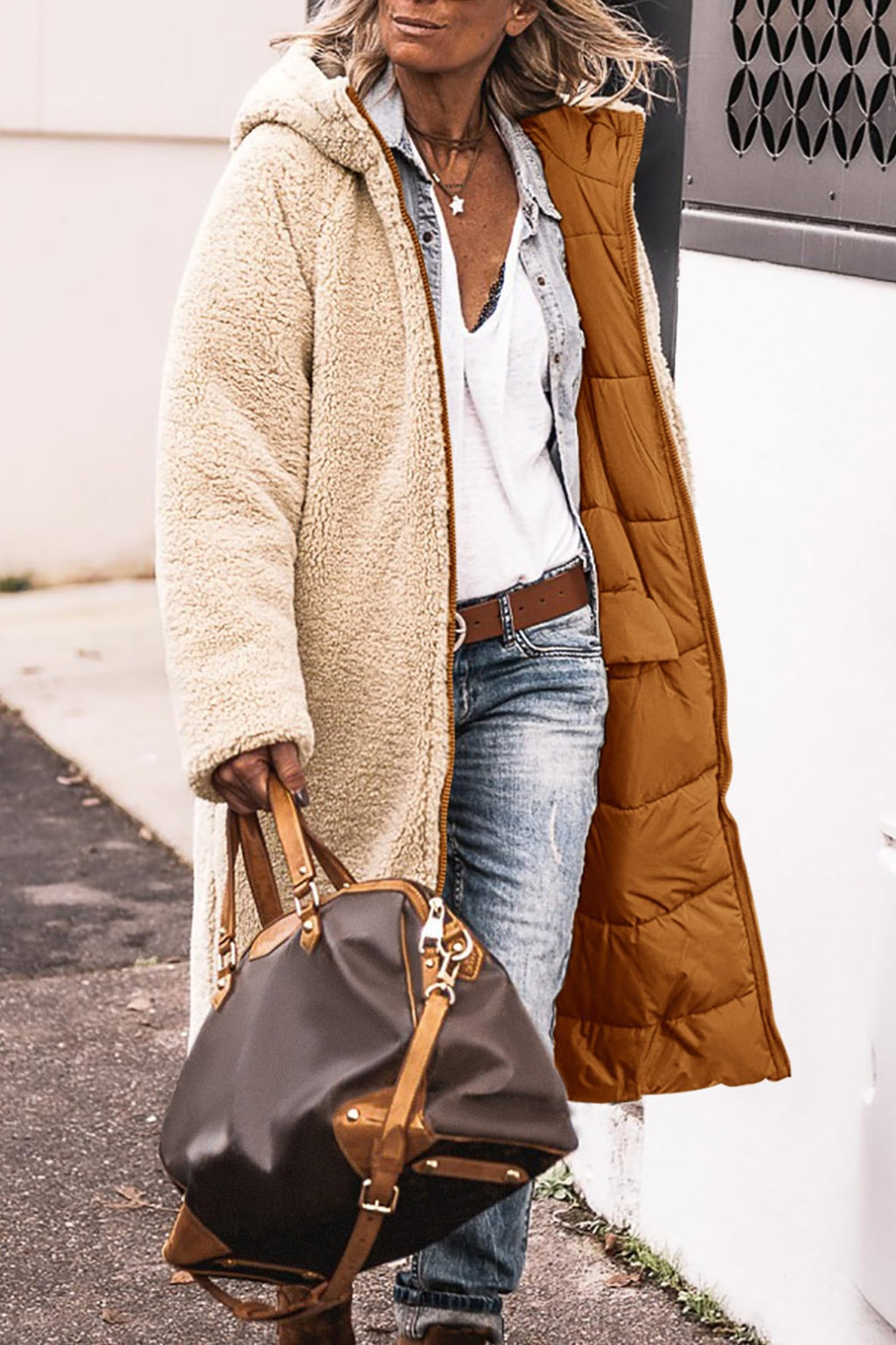 PRETTYGARDEN Women's Winter Fashion Clothes Oversized Shearling Fleece Long Coats Jackets