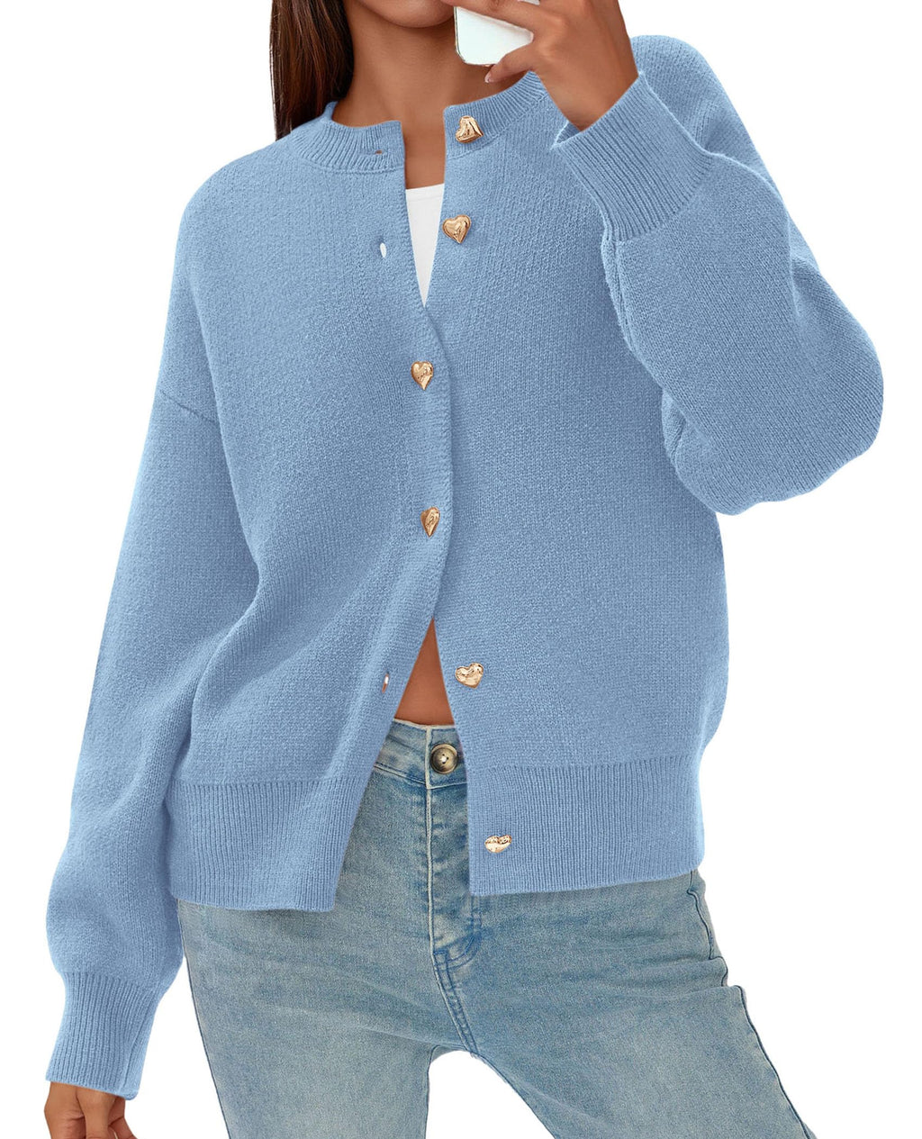 PRETTYGARDEN Cardigan for Women Fall Fashion Long Sleeve Trendy Button Down Work Office Sweaters Cute Winter Jacket