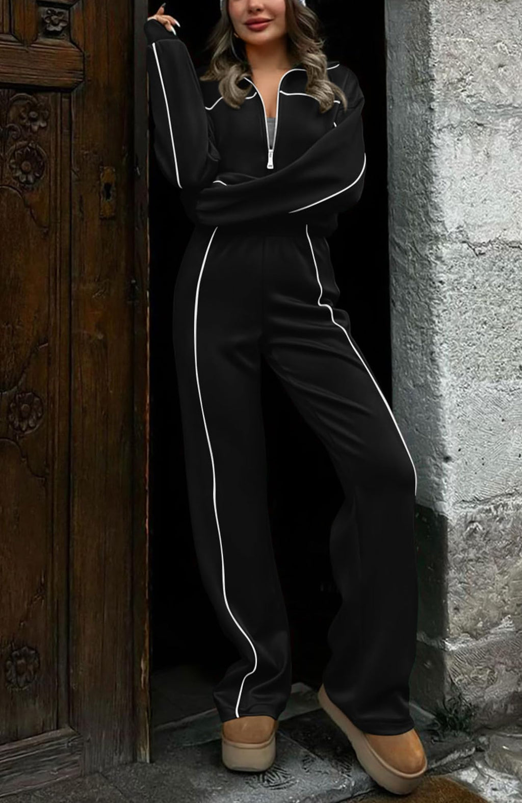 FreshPretty Womens Long Sleeve T Shirts Fall Clothes Ribbed Slim Fit Y2K Boat Neck Casual Going Out Tops Workout Outfits