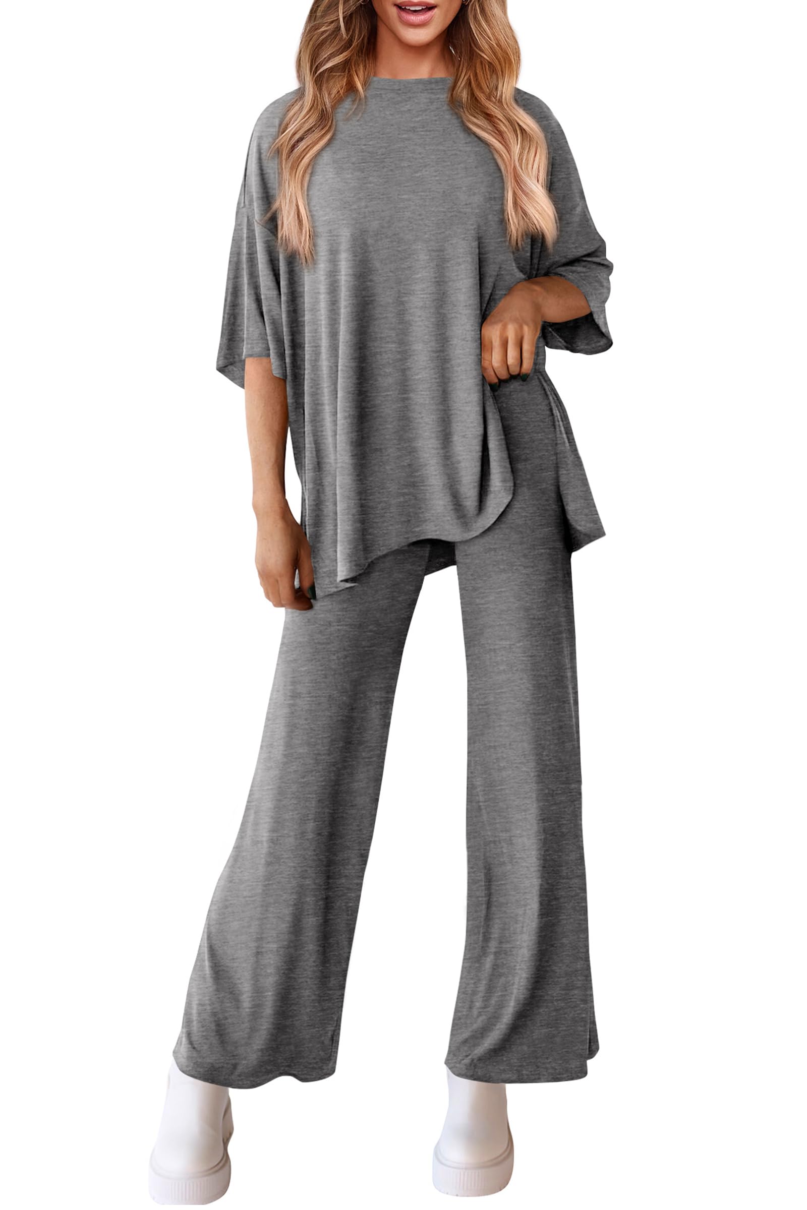 PRETTYGARDEN Two Piece Sets For Women Summer Fashion Lounge Matching Set Travel Vacation Airport Outfits Clothing