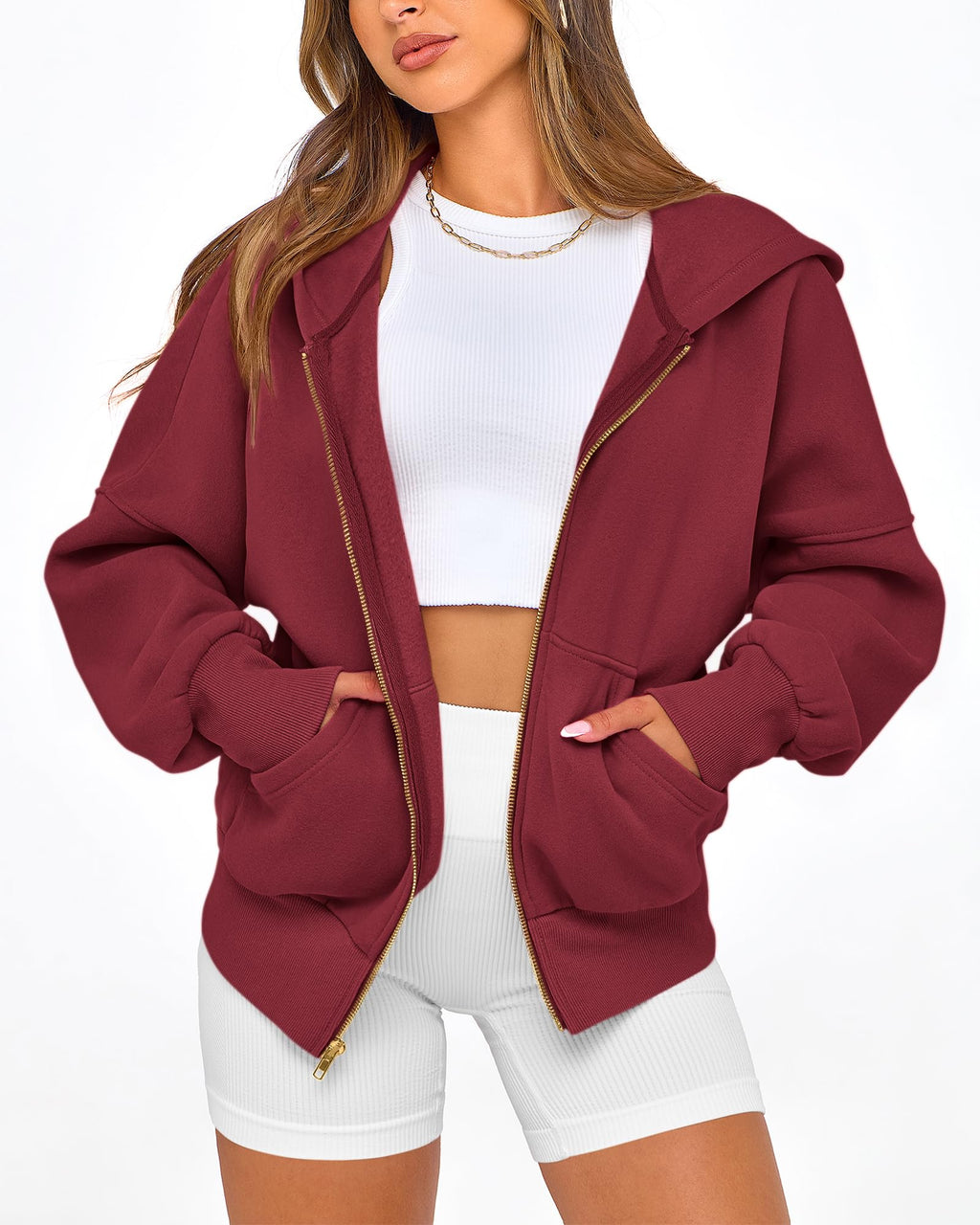 BTFBM Hoodies For Women Sweatshirt Fall Fashion Clothing Long Sleeve Fleece Jacket Winter Outfits Y2k Zip Up Hoodie