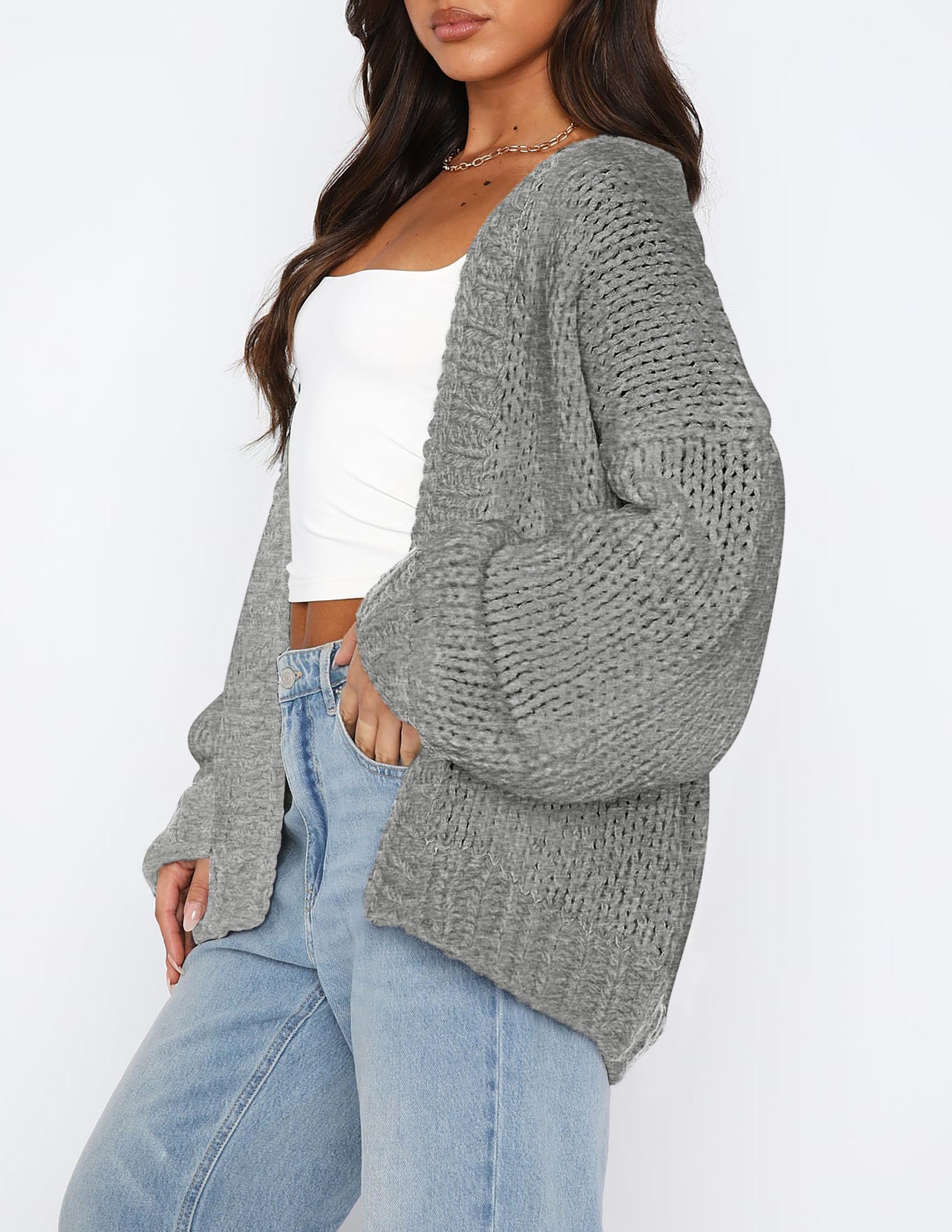 PRETTYGARDEN Cardigan Sweaters for Women Trendy Fall Fashion Long Sleeve Chunky Knit Cardigans Winter Clothing Outfits