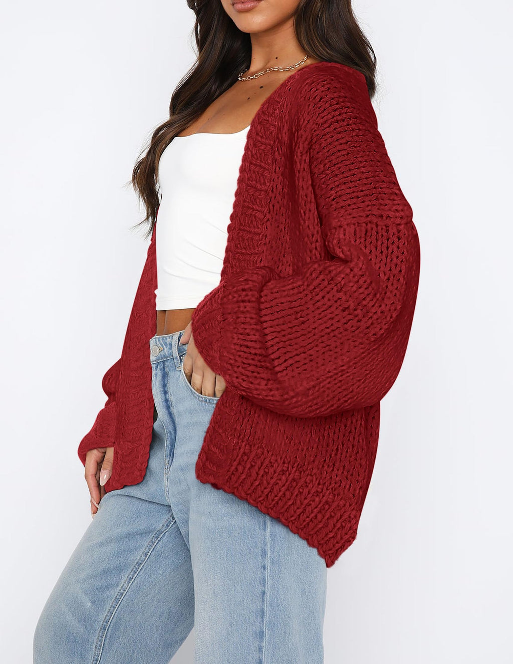 PRETTYGARDEN Cardigan Sweaters for Women Trendy Fall Fashion Long Sleeve Chunky Knit Cardigans Winter Clothing Outfits