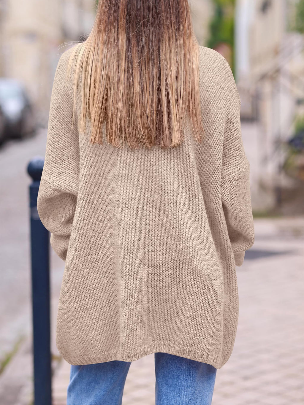 FreshPretty Cardigan Sweaters for Women 2026 Fall Clothes with Pockets,Lightweight Open Front Womens Jacket,Long Sleeve Trendy Fashion Clothing,Soft Loose Knit Business Casual Outfits