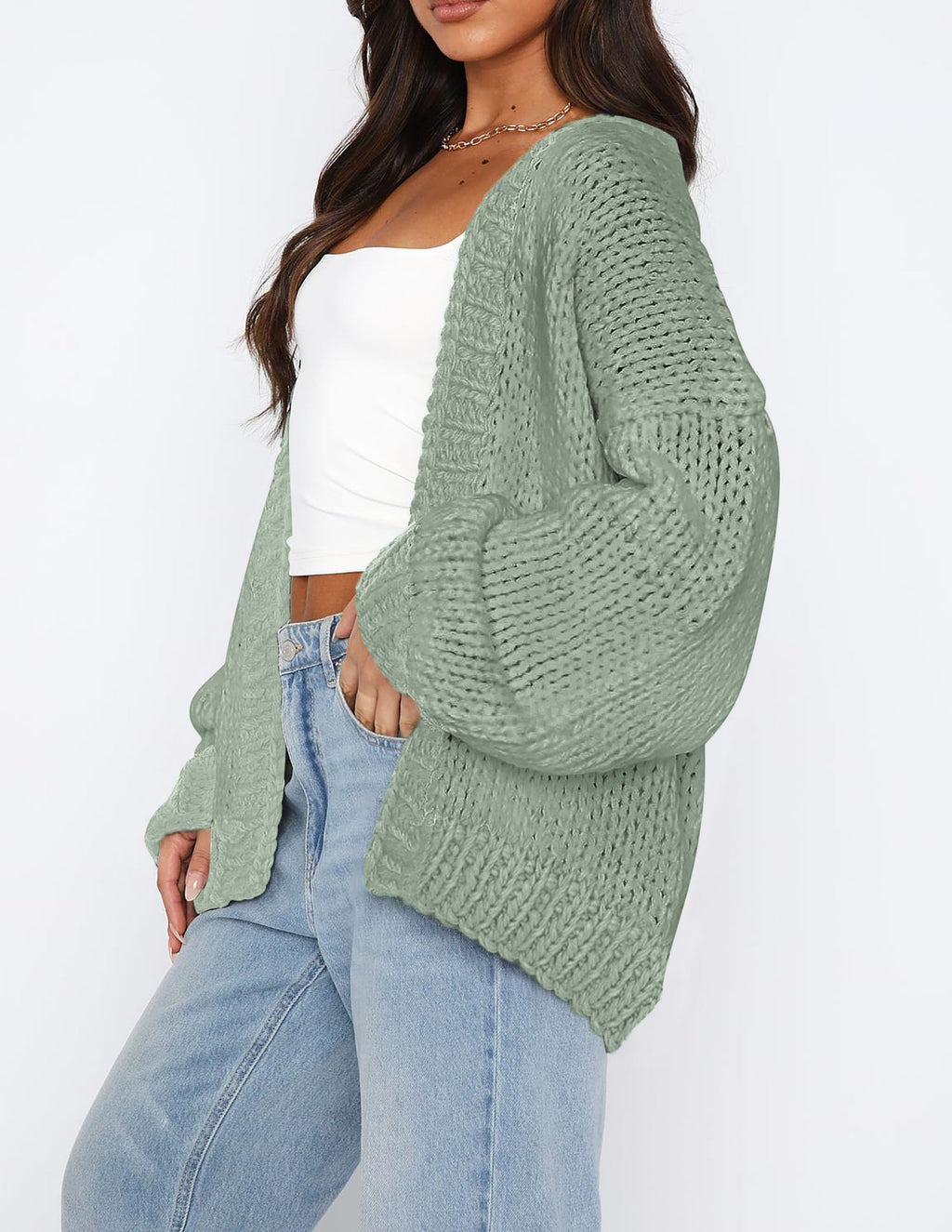 PRETTYGARDEN Cardigan Sweaters for Women Trendy Fall Fashion Long Sleeve Chunky Knit Cardigans Winter Clothing Outfits