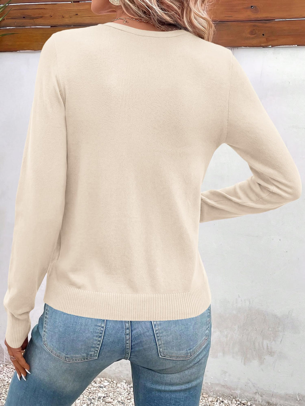FreshPretty Womens Lightweight Long Sleeve Cardigan Button Up Sweaters,Open Front Casual Cardigans, Soft V Neck Knit Tops, Cute Knitwear Coats,Fall Winter Business Office Vacation Outfits