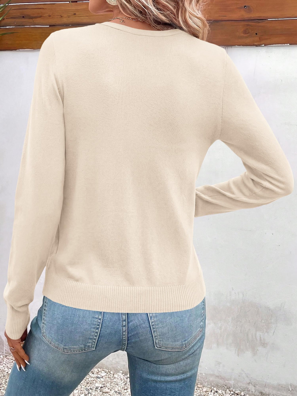 FreshPretty Womens Lightweight Long Sleeve Cardigan Button Up Sweaters,Open Front Casual Cardigans, Soft V Neck Knit Tops, Cute Knitwear Coats,Fall Winter Business Office Vacation Outfits